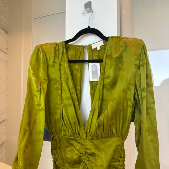 Ronny Kobo Michelle Ruched Satin Jacquard Mini Dress - Picture 5 of 6